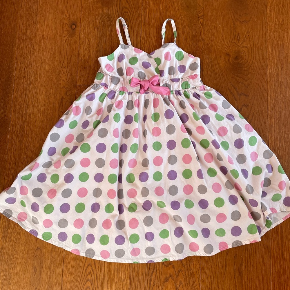 Garnet Hill cotton polka dot dress